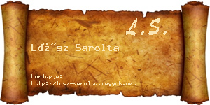 Lősz Sarolta névjegykártya